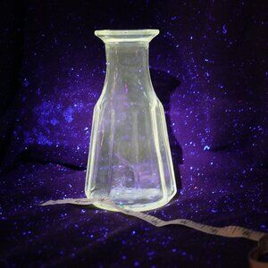 Vintage Uranium Glass Glow Dressing Bottle
